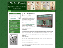 Tablet Screenshot of mckenzie-cricket.co.uk